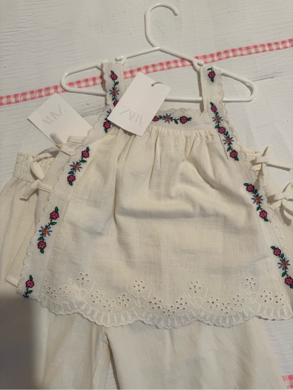 Zara kids Ivory Embroidered Two-Piece Set - Picture 2 of 5
